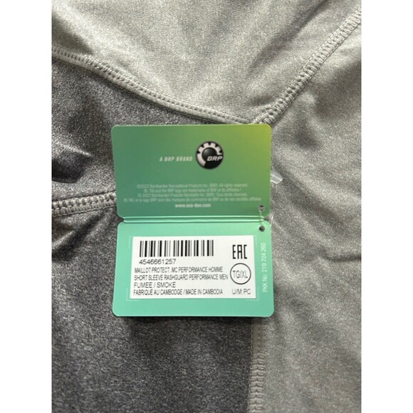 Sea-Doo Men's‎  Short Sleeve Rash Guard Swim Shirt UV Protection NEW XL Gray - Picture 6 of 8